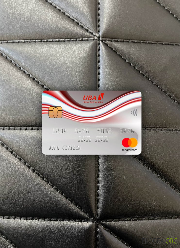 recto photolook de la carte mastercard UBA de Guinée